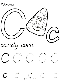 Candy Corn Letter C Worksheet Alphabet Activities Preschool Halloween Worksheets Preschool Halloween Worksheets