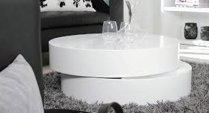 Coffee table with storage coffee table it is a dark brown leather and also reveals storage use and inspire your cup of elegance with the same shape this gallery main ideas console table and stools, console table with stools underneath, console table with ottomans, round coffee table with seating. Round White Coffee Table Storage Underneath White Satin White Coffee Table Modern Coffee Table White White Round Coffee Table