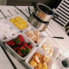 Fondue Date Night With A Delicious Recipe Kisses Caffeine In 2020 Date Night Recipes Yummy Food Chocolate Fondue Recipe