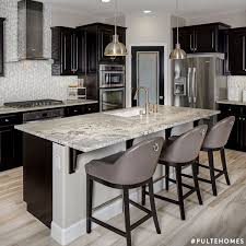 Design Inspiration A Gorgeous Modern Pulte Kitchen Featuring Black And Grays Pulte Homes Pulte Kitchen Pulte Homes Kitchen Design