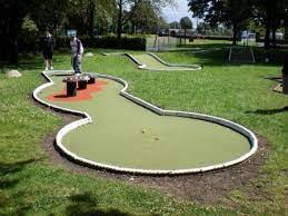 Homemade Mini Golf Ideas Obstacles To My Backyard Minigolf Course The Hole Is A Nod To The Crazy Golf Mini Golf Course Mini Golf