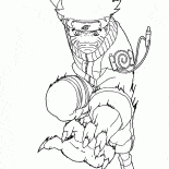 Rock lee naruto coloring page; Coloriage Rock Lee