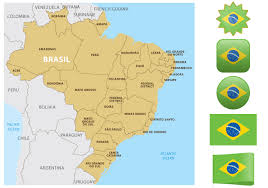 Roads, places, streets and buildings satellite photos. Brazil Map And Flags 105372 Vector Art At Vecteezy