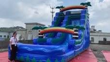 15ft high kids backyard juegos inflables trop breeze water slide ...