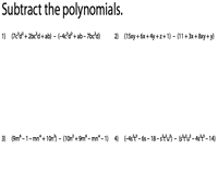 View, download and print adding and subtracting polynomials worksheet pdf template or form online. Subtracting Polynomial Worksheets