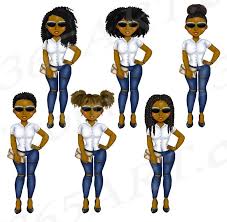 Street Fashion Natural Hair Black Girls African American Etsy Black Girl Cartoon Natural Hair Styles Black Girl Art