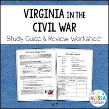 Civil War Study Guide And Review Worksheet Vs 7