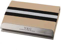 3 3/4 x 2 1/2 x 1/2. Amazon Com Y G Ydc03a03 Moccasin Fantastic Card Case Nappa Leathe Elastic Present Clothing