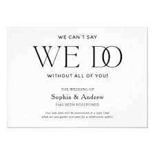 We Can T Say We Do Wedding Postponed Announcement Zazzle Com Wedding Announcement Cards Addressing Wedding Invitations Announcement