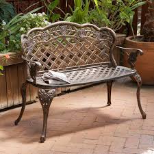 Enjoy a nice afternoon relaxing in your garden, deck, or backyard with this stylish bird pattern cast iron patio bench! Metal Garden Benches For Sale Ideas On Foter