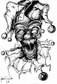 Push pack to pdf button and download pdf coloring book for free. Scary Clown Coloring Pages New Zombie Clown Coloring Pages Scary Clown Face Drawing At Monster Drawing Evil Jester Drawing Evil Clowns