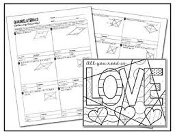 Quadrilaterals Parallelograms Rectangles Rhombi Squares Coloring Activity Quadrilaterals Parallelogram Color Activities