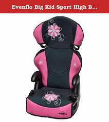 Evenflo Big Kid Sport High Back Booster Car Seat Danica Pink Pink Black Protect Your Baby With The Plush Co Car Seats Toddler Car Seat Best Baby Car Seats