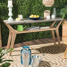 Multicolor, gray, pink, blue, white, black, coffee, beige, green, purple, yellow, brown, red, gold. Safavieh Concrete Wood Indoor Outdoor Storage Console Table