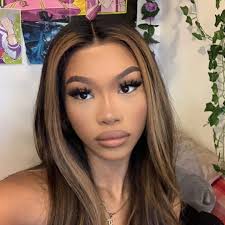 Goldenbih Kaya Le Blonde Streaks In Front Of Hair Blonde Strip Blonde In 2020 Black Hair Blonde Streak Black Hair With Blonde Highlights Straight Hair Highlights