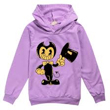 Boys Girls Cartoon Anime Bendy And The Ink Machine Printed Casual Long Sleeves Hoodies Kids Outdoor Hooded Top Shopee Brasil