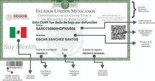 Constancia De Baja De Curp Por Defuncion Requisito Para El Acceso A Derechos Registro Nacional De Poblacion Gobierno Gob Mx