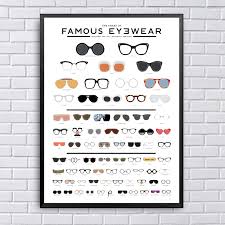 the chart of famous eyewear art oil painting poster prints