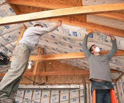 Dropping the ceiling allows for a continuous vapor barrier to be installed below the bottoms of the joists on the warm side of the insulation. Insulation Never Easier Wood Magazine