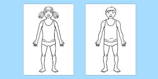 In this video we will cover how to draw the female torso and hips on an angle. Human Body Outline Boy And Girl Body Drawing Template
