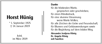 See also the related category english. Traueranzeigen Von Horst Hunig Ok Trauer De
