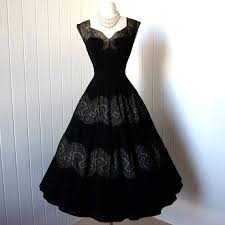 Black And Blue Dress Illusion Original Picture Love This 1950s Retro Black Dress Vintage 1950s Dresses Retro Black Dress Dresses