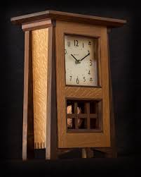Hand Made Oak And Walnut Mantel Clock With By Heirloomsetcetera 595 00 Craftsman Clocks Wooden Clock Wood Clocks