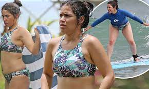 Bikini-clad America Ferrera fifth wedding anniversary holiday in Kauai |  Daily Mail Online