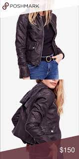 Free People Monroe Hooded Faux Leather Jacket Leather Jacket Faux Leather Jackets Hooded Faux