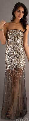 ‪Fashion long formal dress #strapless #glitter #sexy #nude #gold‬‏