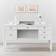 Auburn White Wood Gold Accents Hutch Desk Set Enjoy free shipping on most stuff, even big stuff.