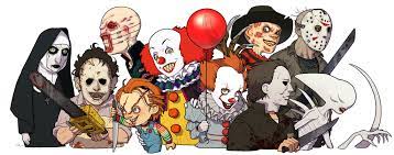 Two shadow illustration, ghost, horror theme, template, white png. Horror Characters As Cartoons Horror Moviee Madness Facebook