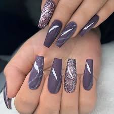 Attractive Acrylic Black Coffin Nails Designs Beautiful Acrylic Nail Art Designs 2018 Acrylicnails Purple Glitter Nails Coffin Nails Designs Popular Nail Colors