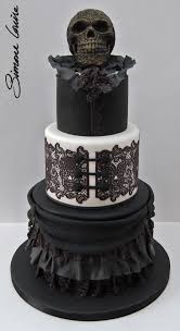 Gothic Black And Blue Wedding Cake Pin By Gstn Emiℓu On Black White Cakes Gothic Wedding Cake Gothic Cake Gothic Birthday Cakes