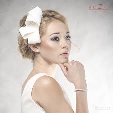 Silk modern bridal fascinator with veiling, big wedding headpiece, wedding  fascinator,wedding bow, silk bridal headpiece