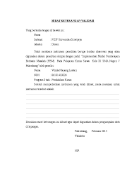 Doc Surat Keterangan Validasi Iin Margareta Academia Edu
