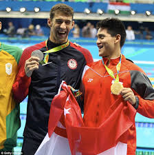 National swimmer for team singapore, texas longhorn, olympic gold medalist, and chelsea fc fan. How Singapore S Joseph Schooling Beat His Idol Michael Phelps At Rio 2016 Daily Mail Online