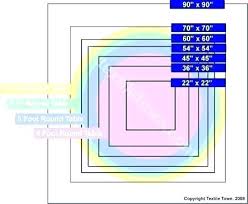 round tablecloth sizes