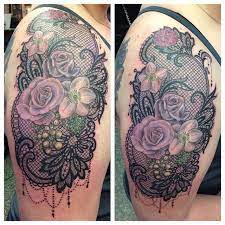 Mostly sharp and pointy designs are made with swirls and curves detailed with tiny symbols making the tattoo look classy. Victorian Lace Tattoo Nodalukaa
