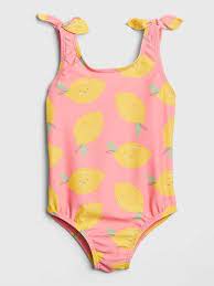 Gap Lemon Knot Tie Swim One Piece Kids Bathing Suits Baby Girl Swimsuit Toddler Swimsuit Girl
