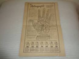 Details About Vintage Original 1975 Palmograph Fortune Chart 11x17 Ridip