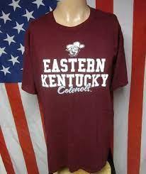 EASTERN KENTUCKY UNIVERSITY Colonels T shirt Maroons EKU mascot XL tee  Richmond | eBay