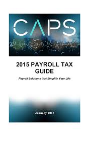 2015 Payroll Tax Guide