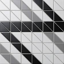 Shown with a browning border. Classic Ribbon 2 Triangle Geometric Mosaic Tile Designs Ant Tile Triangle Tiles Mosiacs Floors Kitchen Bathroom Walls Accents