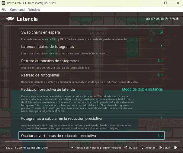 Runahead en RetroArch: qué es y cómo activarlo