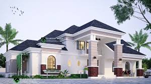 Which plan do you want to build? 5 Bedroom Bungalow With A Penthouse Attic Space With 2 Balconies Located In Nigeria For Inq House Plans Mansion Bungalow Design Modern Bungalow House Plans