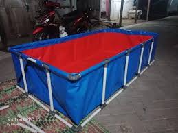 Jual kolam terpal kotak ukuran custom orchid pvc semi karet termurah. Kolam Terpal Facebook