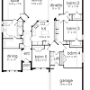 Upstairs the house plan has 2 secondary bedrooms with a shared bath. 1