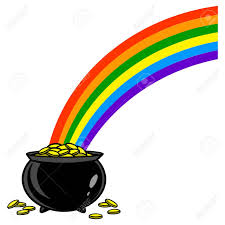 Pot of gold rainbow clipart. Rainbow With Pot Of Gold A Vector Cartoon Illustration Of A Royalty Free Cliparts Vectors And Stock Illustration Image 106968151