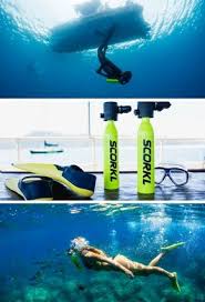 Scorkl Is Lightweight Portable Refillable Via Hand Pump And Gives You Up To 10min Underwater Breathing Underwater Scuba Diving Equipment Diving